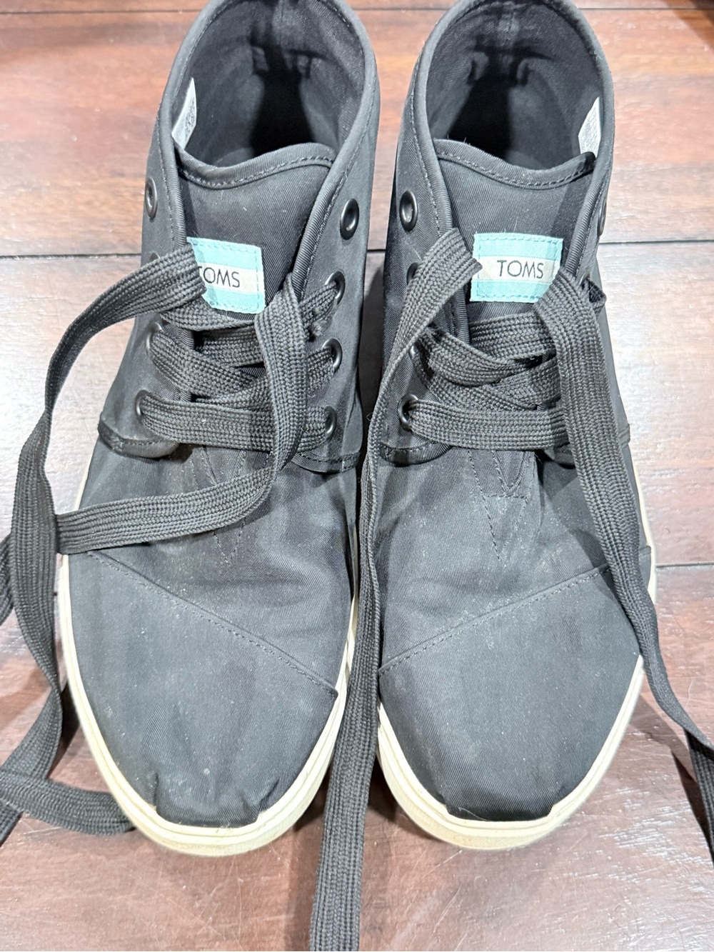 Toms Black Utility Twill Women's Botas Lug Sneakers Size 9